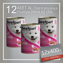 Bestpet 12x400 Gr Kuzulu Jöleli Yavru | Tavru Köpek Konservesi Bestpet 12x400 Gr Kuzulu Jöleli Yavru | Tavru Köpek Konservesi