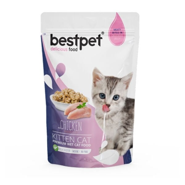 BestPet 85 Gr Kitten Jelly Pouch Tavuk | Yavru Kedi Maması