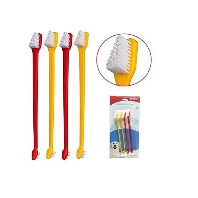 Bioline Diş Fırça Seti 4 Adet | Köpek Ağız Ve Diş Bakım Ürünü Bioline Diş Fırça Seti 4 Adet | Köpek Ağız Ve Diş Bakım Ürünü