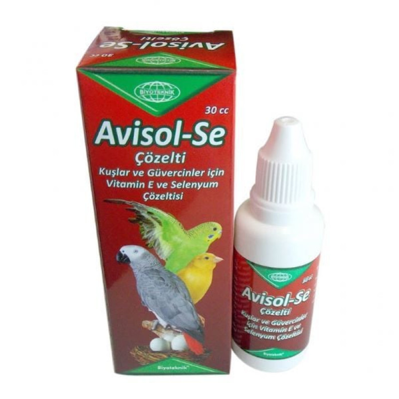 Biyoteknik 30 Cc Avisol-Se Üreme Arttırıcı Vitamin E ve Selenyum Çözeltisi | Kuş İlacı Biyoteknik 30 Cc Avisol-Se Üreme Arttırıcı Vitamin E ve Selenyum Çözeltisi | Kuş İlacı