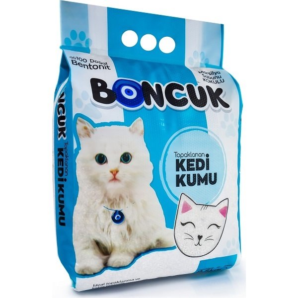 Boncuk Marsilya Sabun Kokulu İnce Taneli Topaklanan Kedi Kumu 5 Lt | Doğal Kedi Kumu