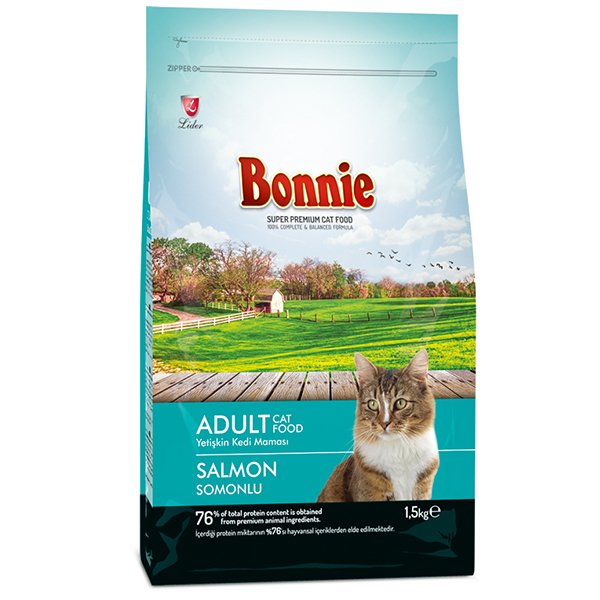 Bonnie 1,5 Kg Somonlu Yetişkin Kedi Maması | Yetişkin Kuru Kedi Maması