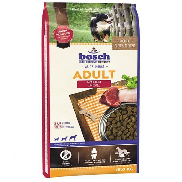 Bosch 15 Kg Adult Glutensiz Kuzu Etli Pirinçli Yetişkin | Köpek Diyet Light Kuru Mama