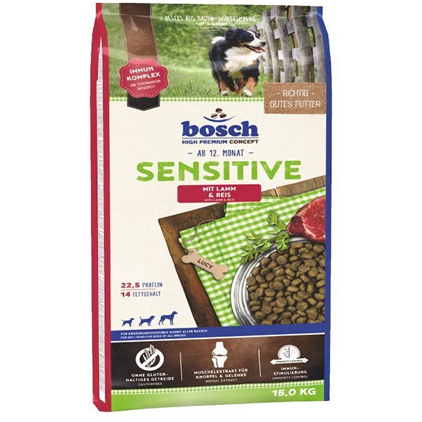 Bosch 15 Kg Adult Sensitive Kuzu Etli Deri Hassasiyeti | Hassas Tüylü Köpek Maması