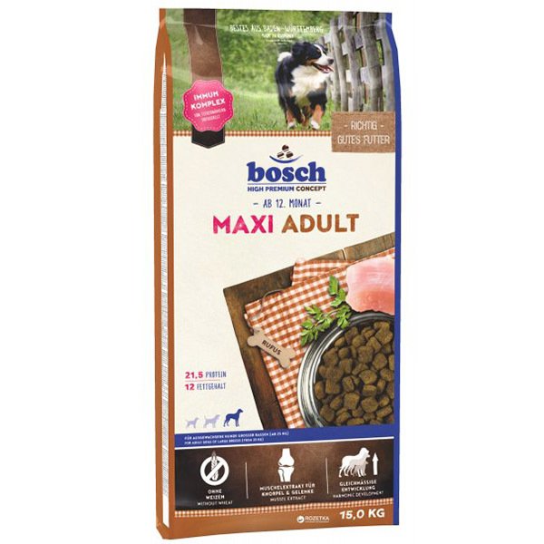 Bosch 15 Kg Maxi Adult Kümes Hayvanlı Büyük Irk Yetişkin Köpek Maması | Yetişkin Köpek Kuru Maması