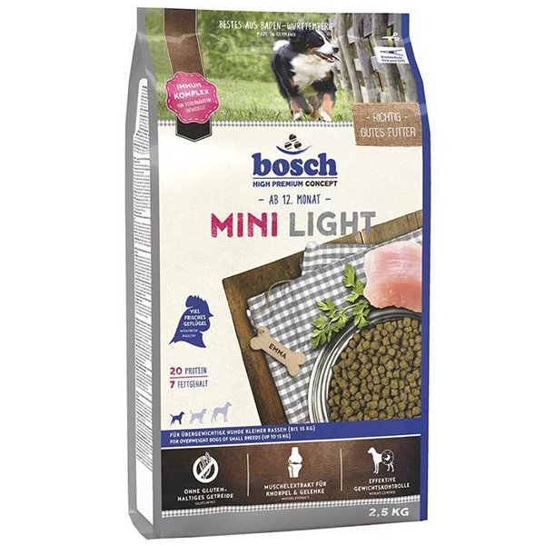 Bosch 2.5 Kg Mini Light Kümes Hayvanlı Yetişkin | Köpek Diyet Light Kuru Mama