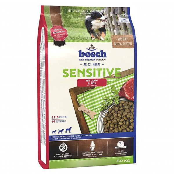 Bosch 3 Kg Sensitive Kuzu Etli Ve Pirinçli Hassas Yetişkin Köpek Maması | Köpek Özel Kuru Mama