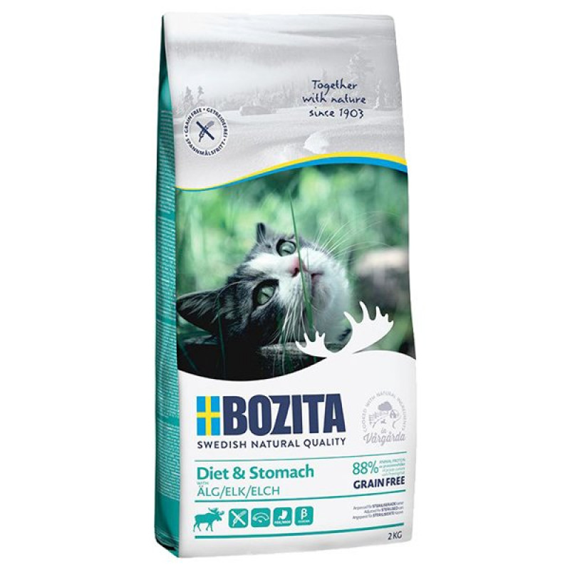 Bozita 2 kg Sensitive Diet&Stomach Tahılsız Yetişkin | Tahılsız Kuru Kedi Maması