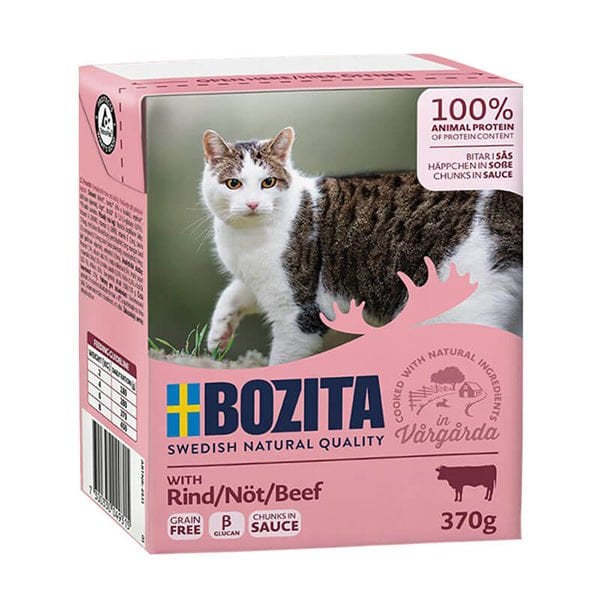 Bozita 370 Gr Chunks In Sauce Sığır Etli | Tahılsız Kedi Yaş Maması