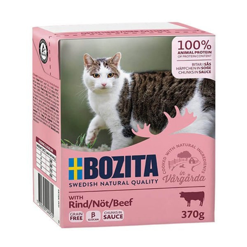 Bozita 370 Gr Chunks In Sauce Sığır Etli | Tahılsız Kedi Yaş Maması Bozita 370 Gr Chunks In Sauce Sığır Etli | Tahılsız Kedi Yaş Maması