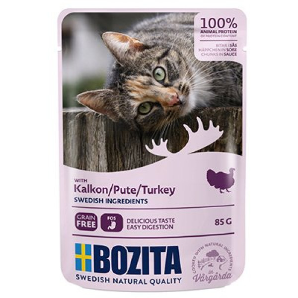 Bozita 85 Gr Pouch Hindi Etli Tahılsız Yetişkin | Tahılsız Kuru Kedi Maması