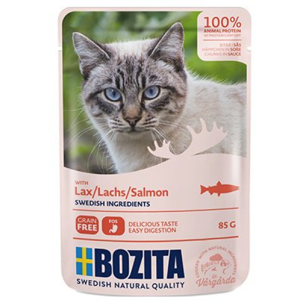 Bozita 85 gr Pouch Somon Balıklı Tahılsız Yetişkin 