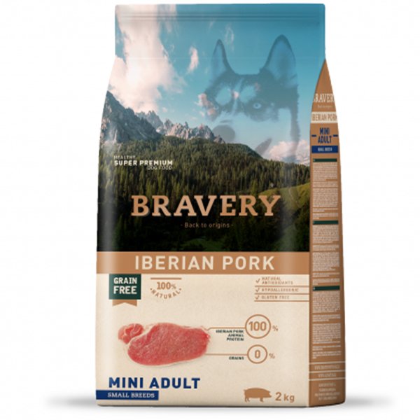 Bravery 2 Kg Küçük Irk Domuzlu Tahılsız Yetişkin | Tahılsız Köpek Kuru Maması