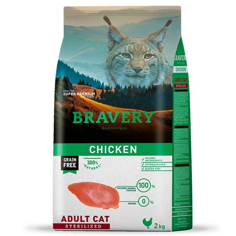 Bravery 7 Kg Tavuklu Tahılsız Kısılaştırılmış | Kısırlaştırılmış Kedi Maması Bravery 7 Kg Tavuklu Tahılsız Kısılaştırılmış | Kısırlaştırılmış Kedi Maması
