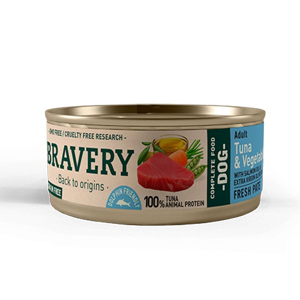 Bravery 80 Gr Somon Ton Balığı Sebze Ve Zeytinyağlı Küçük Irk Yetişkin | Yetişkin Köpek Konserve Maması