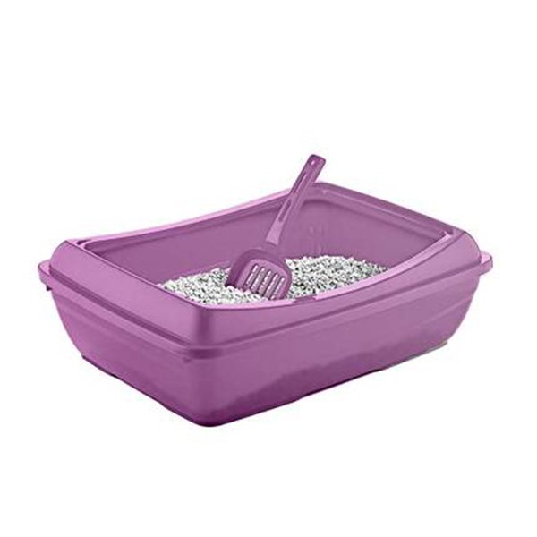 Brezza 49x37.5x15 Cm Açık Tuvalet Mor | Açık Kedi Tuvaleti