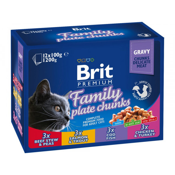 Brit 12 x 100 gr Family Plate Karışık Konserve 