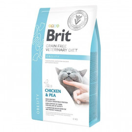 Brit 2 Kg Grain Free Veterinary Diet Tahılsız Obezite Tavuk ve Bezelye | Yetişkin Kuru Kedi Maması