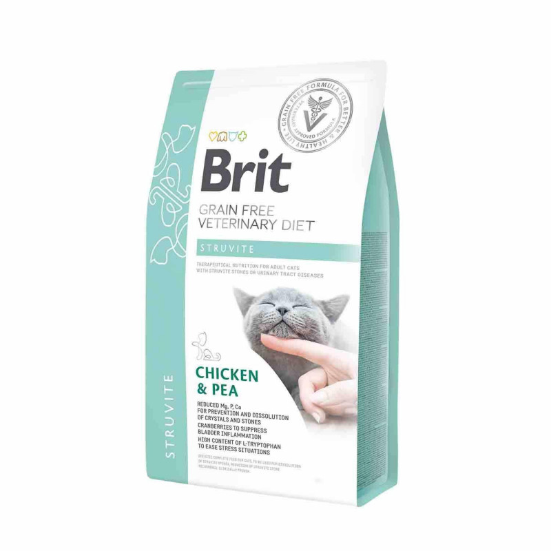Brit 5 Kg Grain Free Veterinary Diet Struvite Tavuk ve Bezelye | Tahılsız Kuru Kedi Maması Brit 5 Kg Grain Free Veterinary Diet Struvite Tavuk ve Bezelye | Tahılsız Kuru Kedi Maması