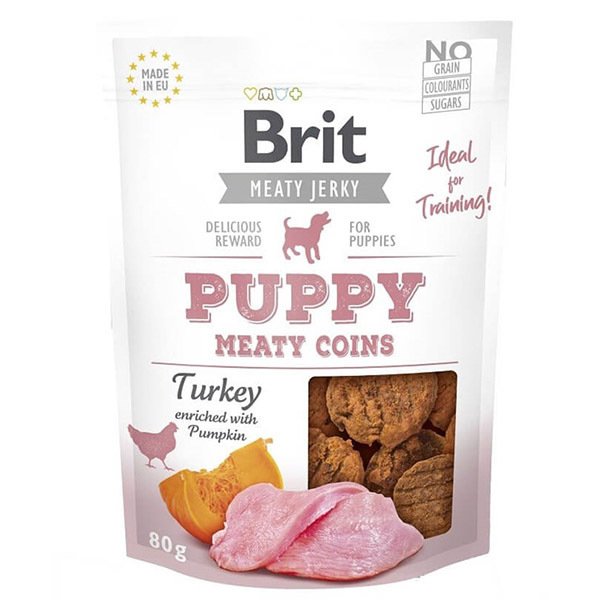 Brit 80 Gr Meaty Coins Puppy Hindi Etli Ve Balkabaklı Yavru | Köpek Atıştırmalık Ödül Maması