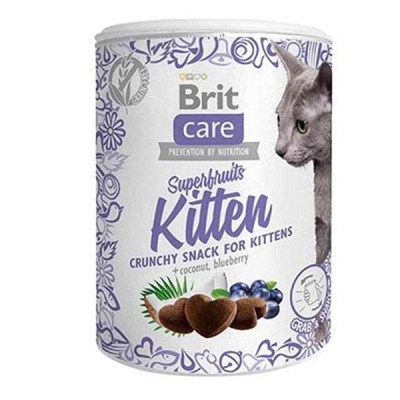 Brit Care 100 Gr Süper Fruits Hindistan Cevizli ve Yaban Mersinli Yavru | Kedi Bisküvi Ödül Maması Brit Care 100 Gr Süper Fruits Hindistan Cevizli ve Yaban Mersinli Yavru | Kedi Bisküvi Ödül Maması