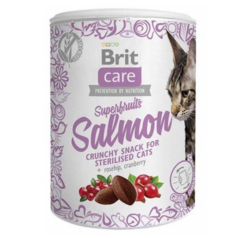 Brit Care 100 Gr Süper Fruits Somonlu | Kedi Bisküvi Ödül Maması Brit Care 100 Gr Süper Fruits Somonlu | Kedi Bisküvi Ödül Maması