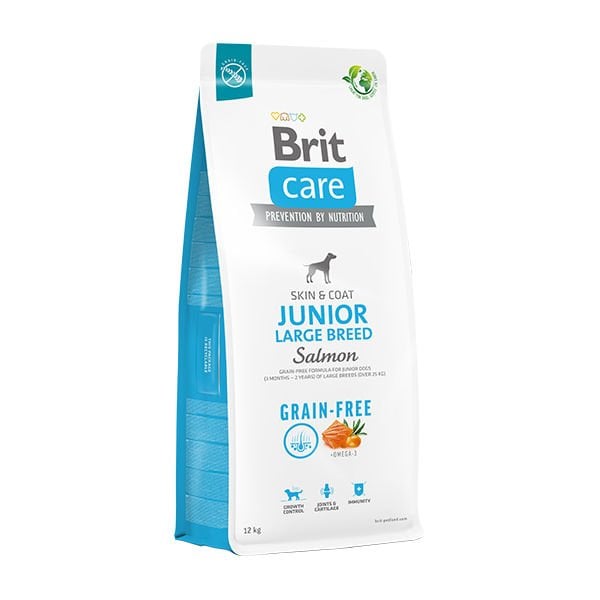 Brit Care 12 Kg Grain Free Skin & Coat Junior Large Breed Somon ve Patates | Tahılsız Köpek Kuru Maması