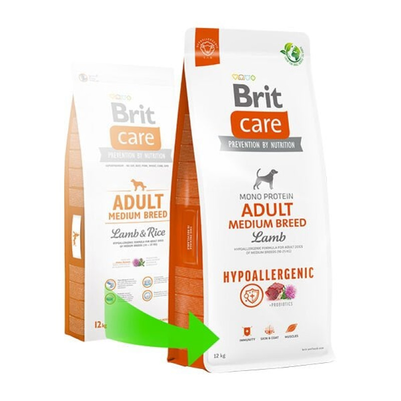 Brit Care 12 Kg Hypoallergenic Adult Medium Kuzu | Yetişkin Köpek Kuru Maması