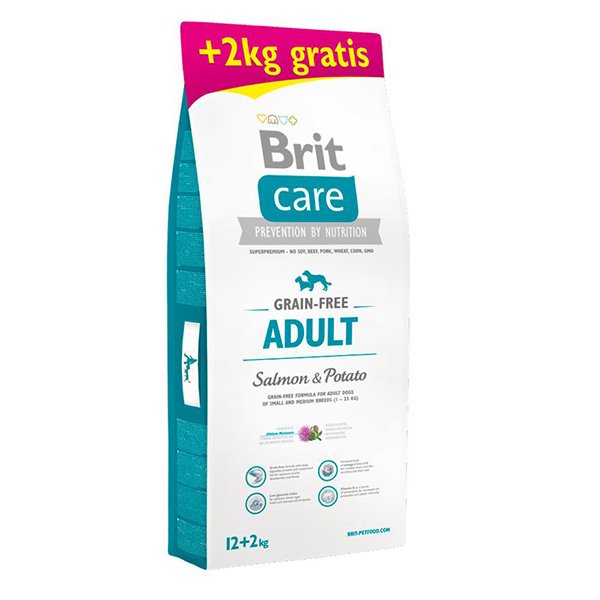 Brit Care 12+2 Kg Hediyeli Adult Tahılsız Somonlu Patatesli Yetişkin | Yetişkin Köpek Kuru Maması