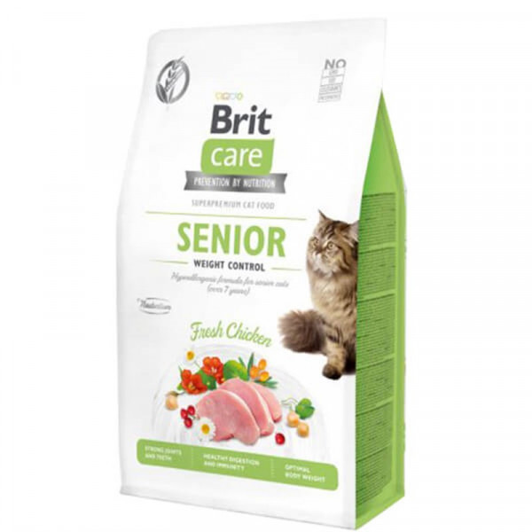 Brit Care  2 Kg  Cat Grain-Free Senior And Weight Control | Diyet Ve Light Kuru Kedi Maması