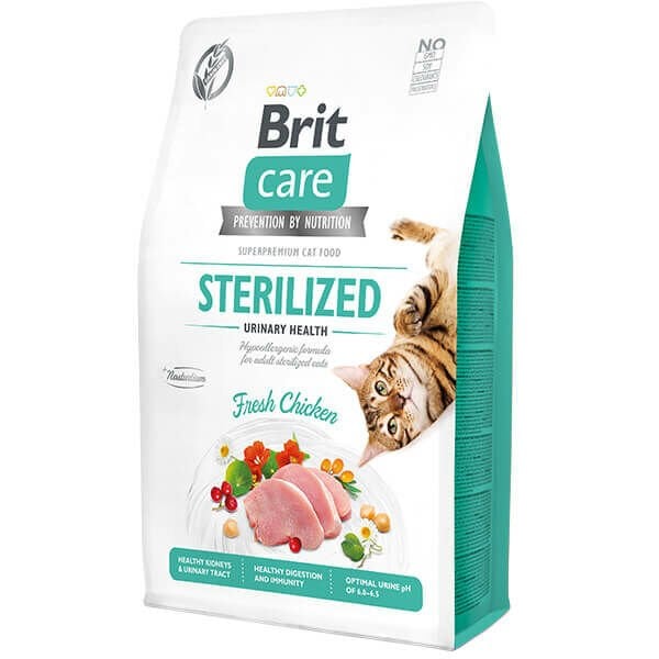 Brit Care 2 Kg Cat Grain-Free Sterilized Urinary Health | Tahılsız Kuru Kedi Maması