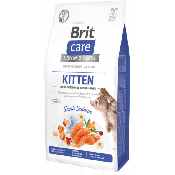 Brit Care 2 Kg Prevention by Nutrition Gentle Digestion & Strong Immunity Kitten Somon | Hipoalerjenik Kedi Maması