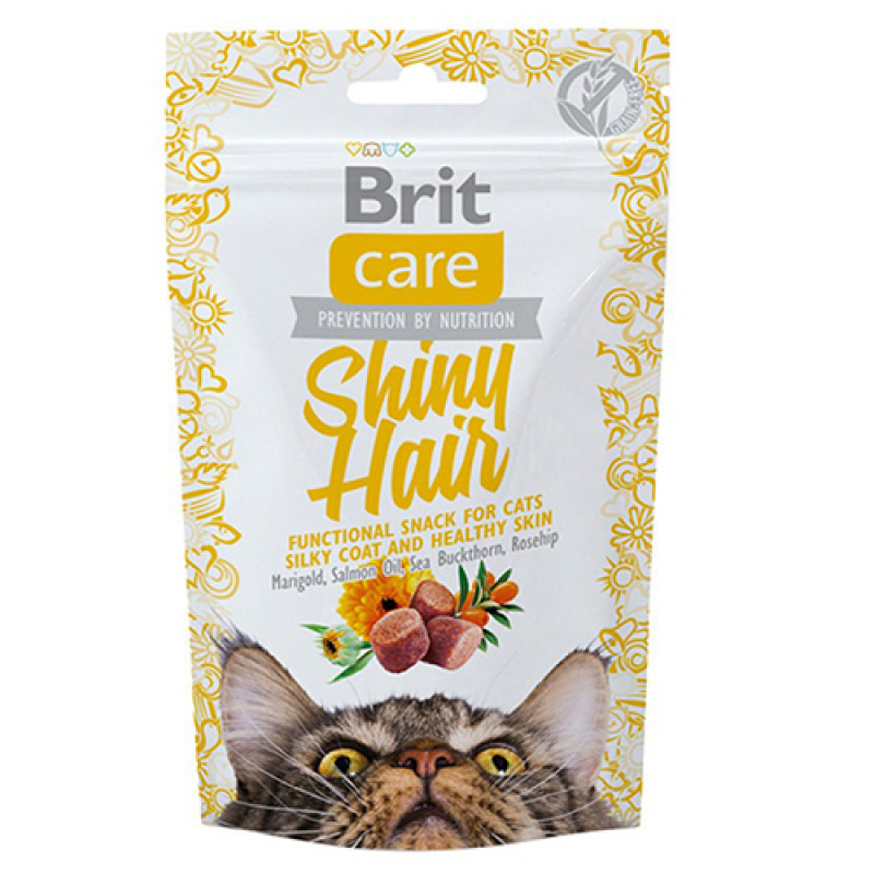 Brit Care 50 Gr Cat Snack Shiny Hair | Kedi Bisküvi Ödül Maması Brit Care 50 Gr Cat Snack Shiny Hair | Kedi Bisküvi Ödül Maması