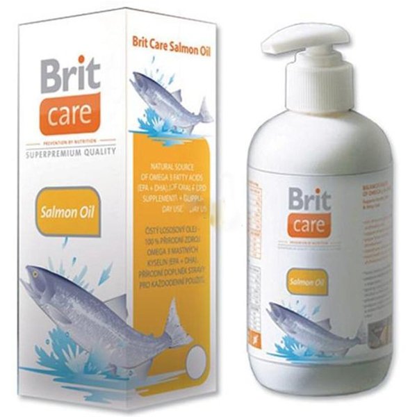 Brit Care 500 Ml Salmon Oil Deri Tüy ve Sindirim Destekleyici Somon Balık Yağı | Köpek Medikal Ürün
