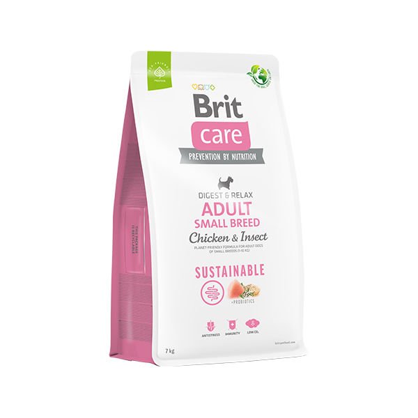 Brit Care 7 Kg Sustainable Adult Small Tavuk ve Böcek | Yetişkin Köpek Kuru Maması