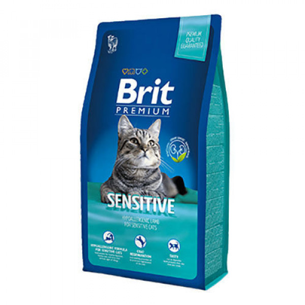 Brit Premium 8 Kg Cat Adult Sensitive | Kuzu Etli Kuru Kedi Maması