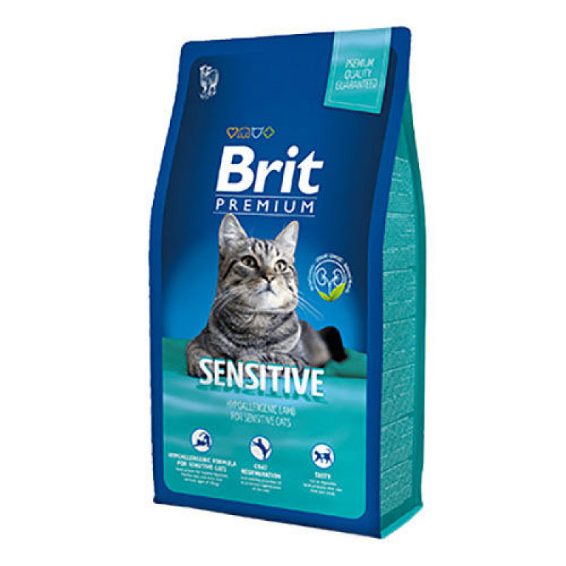 Brit Premium 8 Kg Cat Adult Sensitive | Kuzu Etli Kuru Kedi Maması Brit Premium 8 Kg Cat Adult Sensitive | Kuzu Etli Kuru Kedi Maması