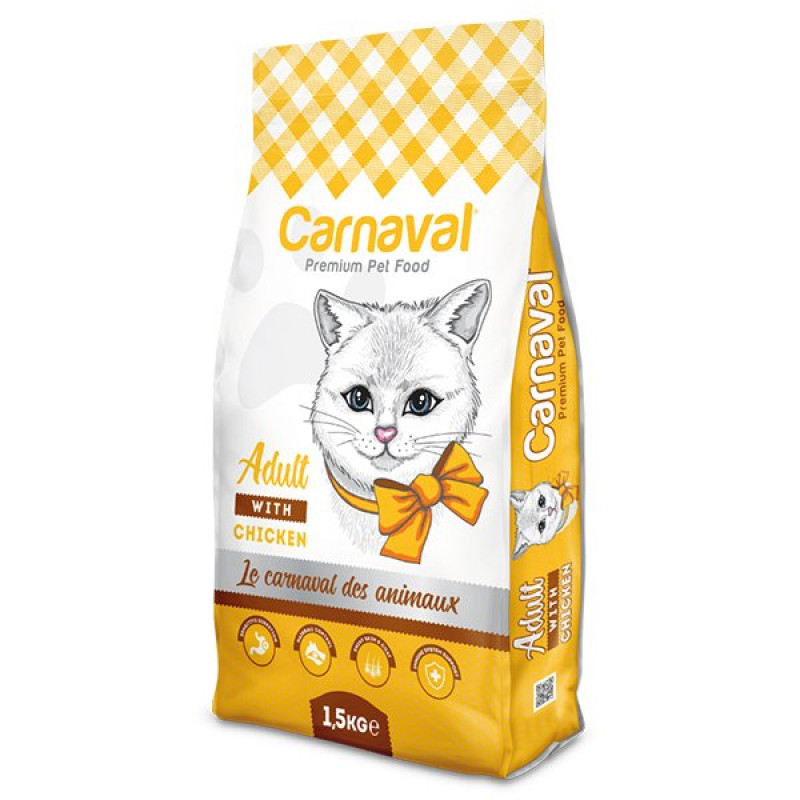 Carnaval 1.5 Kg Premium Cat Adult Tavuklu Yetişkin | Yetişkin Kuru Kedi Maması Carnaval 1.5 Kg Premium Cat Adult Tavuklu Yetişkin | Yetişkin Kuru Kedi Maması