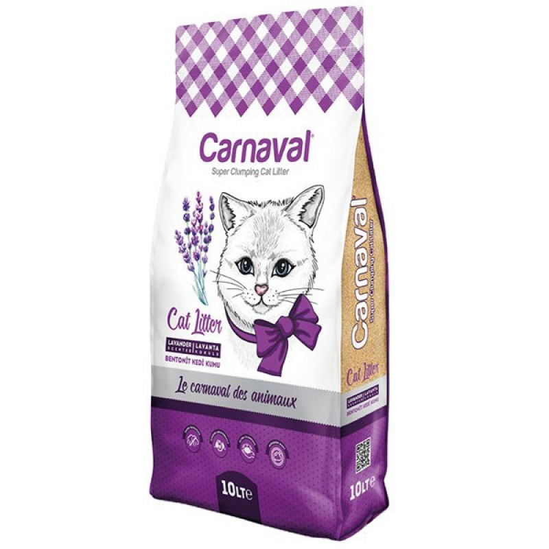 Carnaval 10 Lt Lavanta Kokulu Topaklanan Bentonit Kum İnce | Granül Kedi Kumu Carnaval 10 Lt Lavanta Kokulu Topaklanan Bentonit Kum İnce | Granül Kedi Kumu