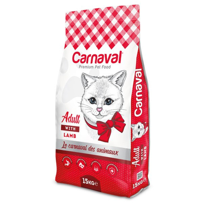 Carnaval 15 Kg Premium Cat Adult Lamb&Rice Adult Kuzu Etli Yetişkin | Yetişkin Kuru Kedi Maması