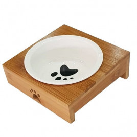200 Ml Ahşap Sehpalı Tekli Seramik Mama ve Su Kabı Beyaz | Seramik Mama Ve Su Kabı 200 Ml Ahşap Sehpalı Tekli Seramik Mama ve Su Kabı Beyaz | Seramik Mama Ve Su Kabı