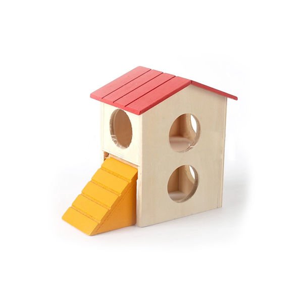 Carno İki Katlı Ahşap Ev 16x11x14,5 Cm | Tavşan Diğer Ürünler