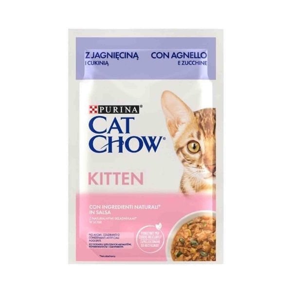 Cat Chow Kuzu Etli ve Kabaklı Pouch Yavru Konserve Kedi Maması 85 Gr | Yavru Kedi Maması