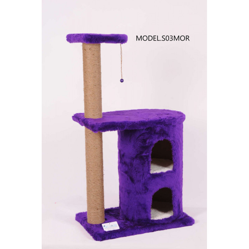 Cat Hause 103 Cm İki Yuvalı Kedi Tırmalama Mor | Platformlu Kedi Tırmalama Tahtası Cat Hause 103 Cm İki Yuvalı Kedi Tırmalama Mor | Platformlu Kedi Tırmalama Tahtası