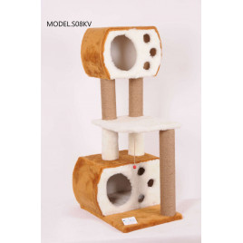 115 Cm Çift Yuvalı Katlı Kedi Tırmalama Kahve | Platformlu Kedi Tırmalama Tahtası 115 Cm Çift Yuvalı Katlı Kedi Tırmalama Kahve | Platformlu Kedi Tırmalama Tahtası