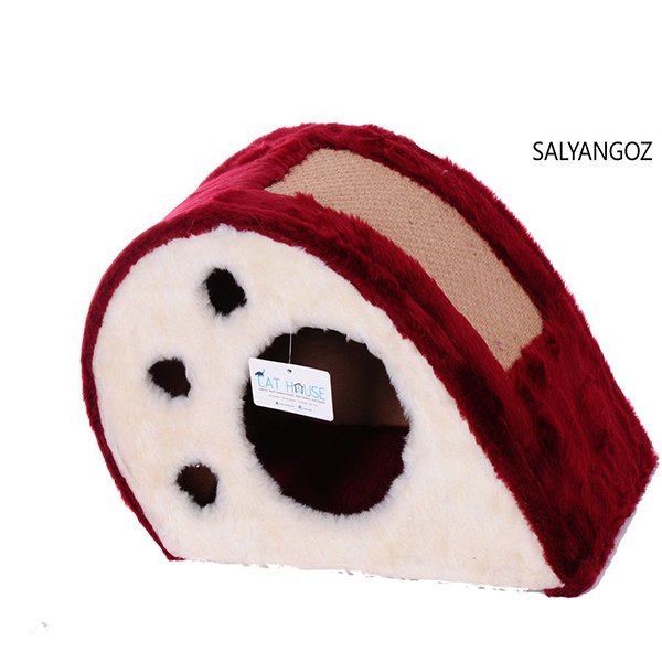 Cat Hause 30 Cm Salyangoz Kedi Tırmalama Kırmızı | Kedi Evi