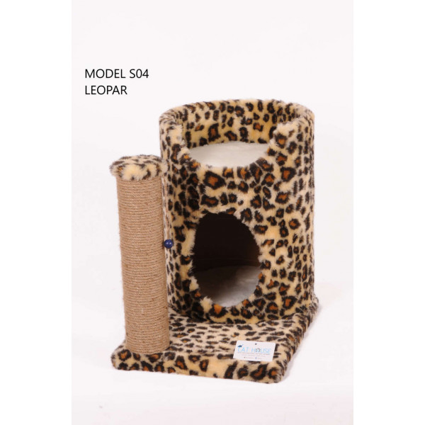 Cat Hause 47 Cm Oval Yuvalı Kedi Tırmalama Leopar | Kedi Evi
