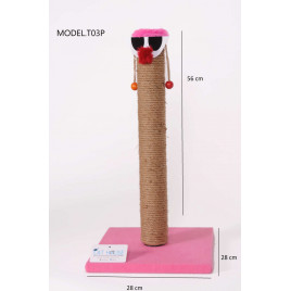 54 Cm Palyaço Kedi Tırmalama Pembe | Çubuk Kedi Tırmalama Tahtası