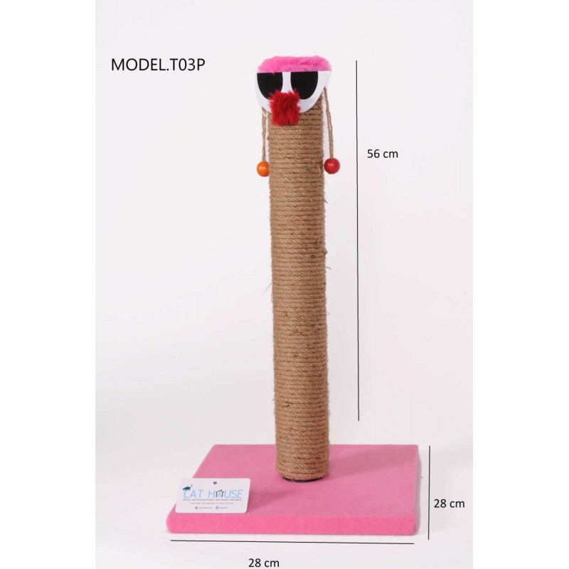 Cat Hause 54 Cm Palyaço Kedi Tırmalama Pembe | Çubuk Kedi Tırmalama Tahtası Cat Hause 54 Cm Palyaço Kedi Tırmalama Pembe | Çubuk Kedi Tırmalama Tahtası