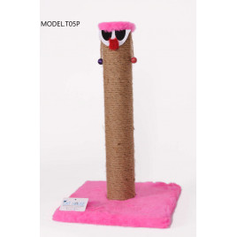 60 Cm Kalın Palyaço Kedi Tırmalama Pembe | Çubuk Kedi Tırmalama Tahtası